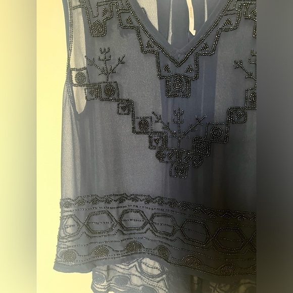 Free People Run With It Embellished Tank top sheer - Picture 8 of 11